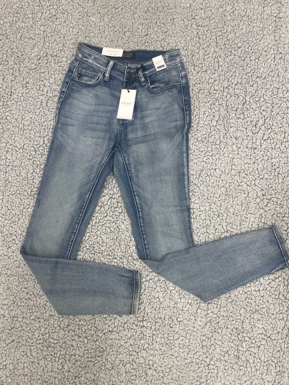 NWT Judy Blue High Waist Skinny Jeans Medium Wash Denim Size 25